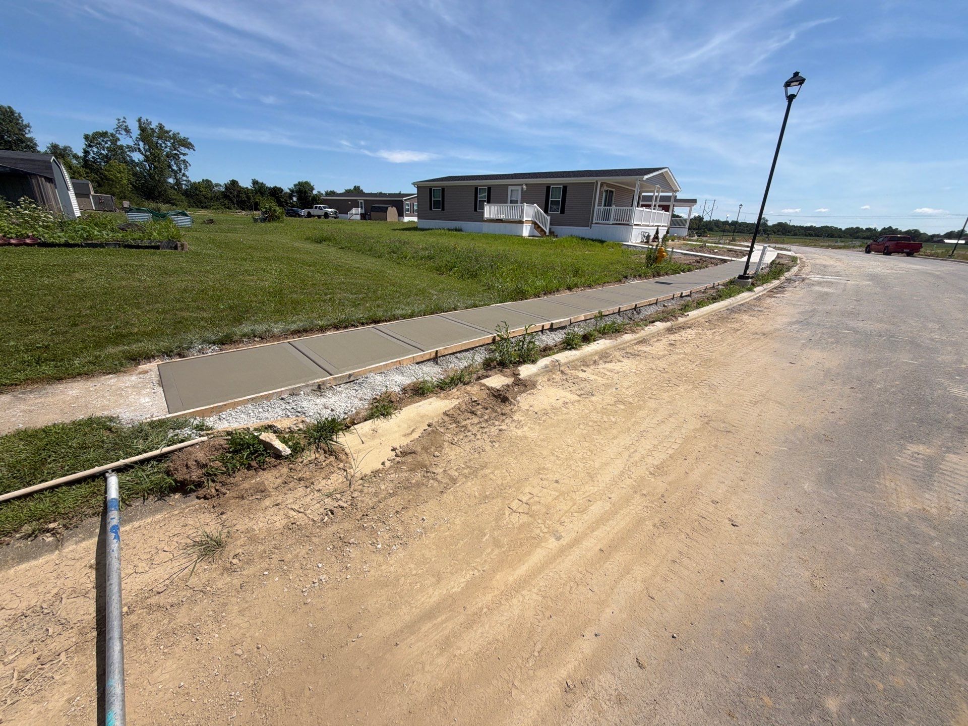 Completed community road work