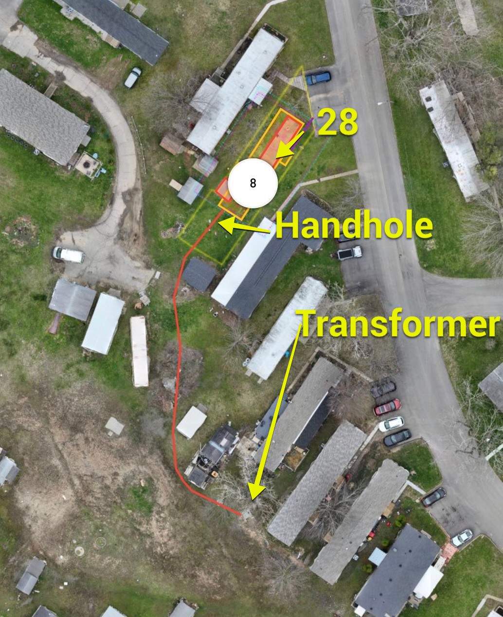 Lot layout review from drone imagery