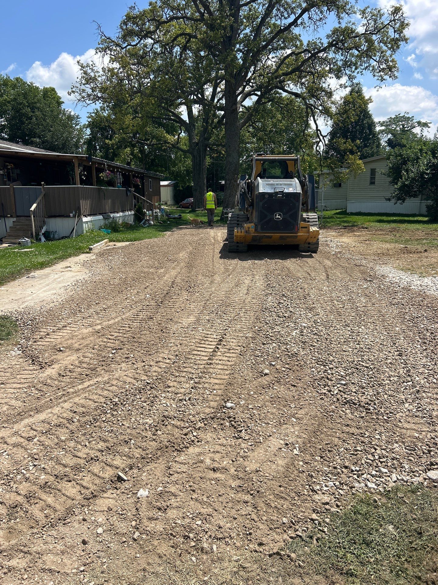 Excavation work on a community lot